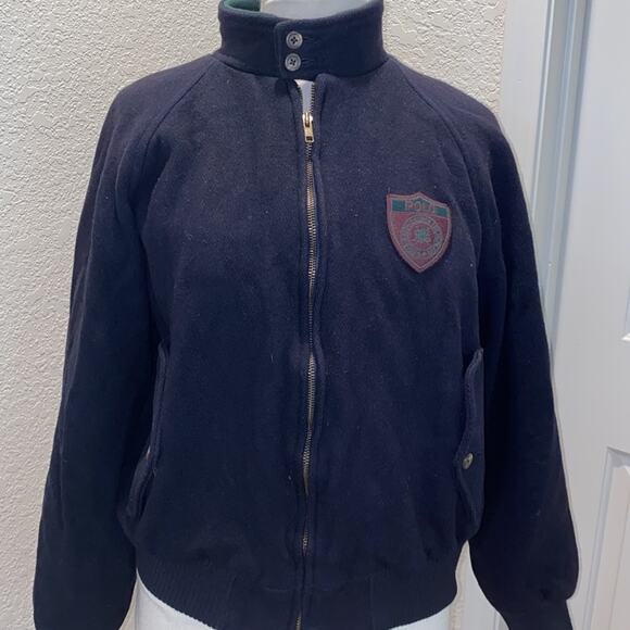 Polo Ralph Lauren Men’s Wool Varsity Bomber Jacket EUC Sz Lg Wool Cotton - Picture 3 of 11
